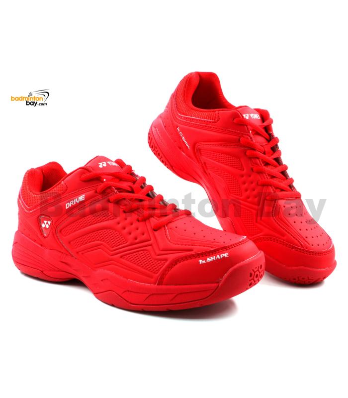 Yonex Drive Badminton Shoes Red In-Court With Tru Cushion Technology